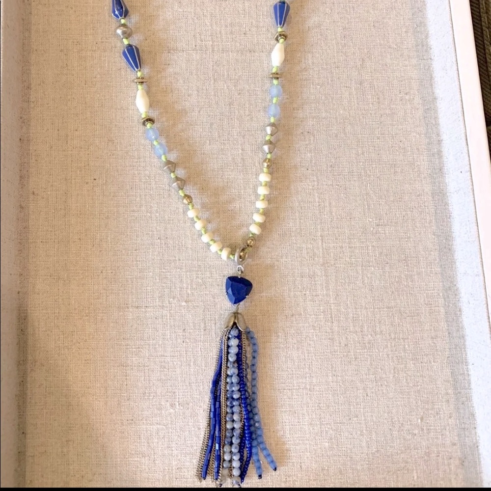 Stella & Dot Azure Tassel Necklace